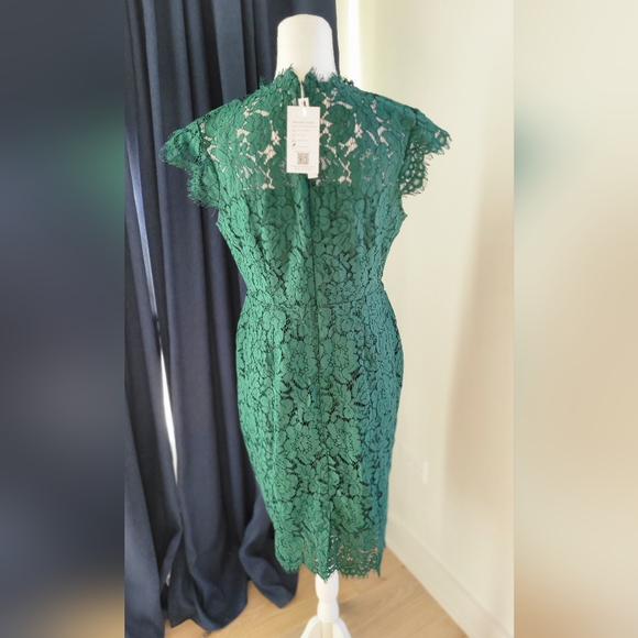 Crew Neck Floral Lace Midi Dress - Picture 7 of 16